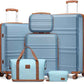 Suitcase Set 3 Piece Luggage Set Expandable with Spinner Wheels (6 Count)