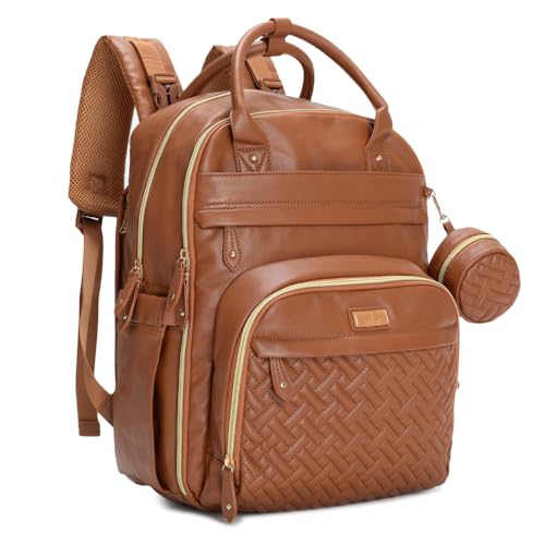 Leather Diaper Bag Backpack