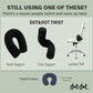 Twist Memory Foam Travel Pillow for Airplanes