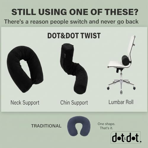 Twist Memory Foam Travel Pillow for Airplanes