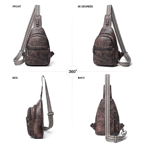 Sling Bag For Women Fanny Pack Faux Leather Small Casual Day