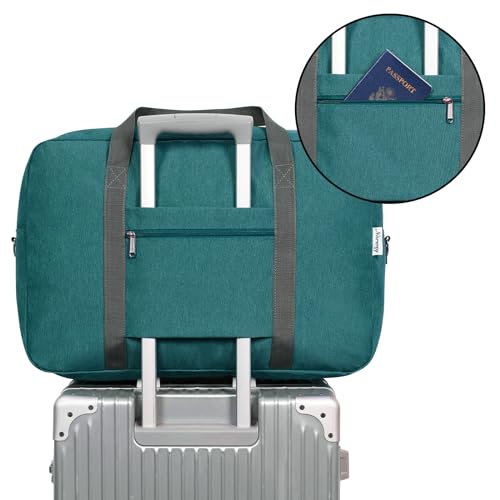 For United Airlines Foldable Carry on Bag 22x14x9 Travel Duffel Bag Packable luggage Duffle for Women and Men 40L