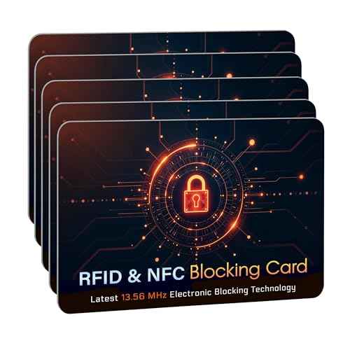 5 Pack RFID Blocking Card for Credit Debit Card (5 Count)