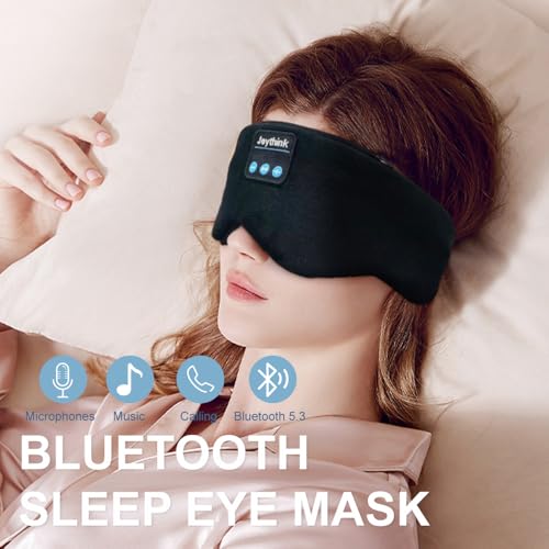 Weighted Eye Masks Bluetooth Sleep Mask Headphones Silk Wireless Bluetooth Headband for Side Sleepers Blackout for Airplane Travel Men Women Black