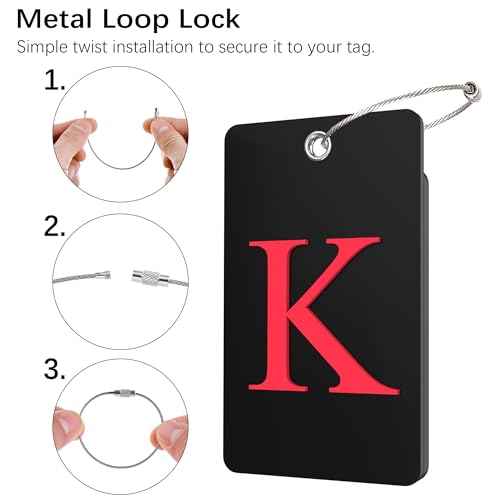 2 Pack Initial Luggage Tags for Suitcases Airplane Travel Essentials (2 Count)
