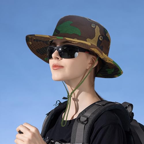 Sun Hats for Men Women Safari Hat Foldable Fishing Hat UPF 50+ Bucket Hat