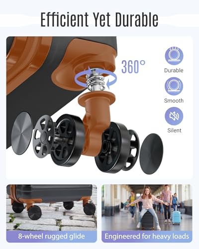 Luggage Sets 3 Pcs Suitcase with Wheel (3 Count)