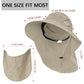 Sun Hat for Men Women with Neck Flap& Removable Face Cover Wide Brim