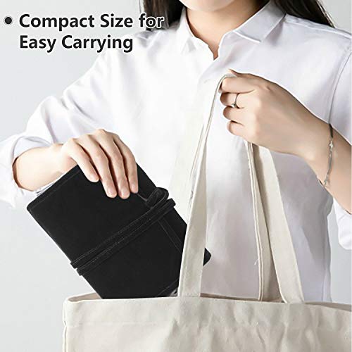 Velvet Travel Jewelry Roll Organizer