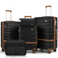 Luggage Sets 3 Piece with TSA Lock Hardside PC+ABS Carry On Suitcase with Spinner Wheels Lightweight Rolling Travel Luggage Sets with YKK Zippers (5 Count)