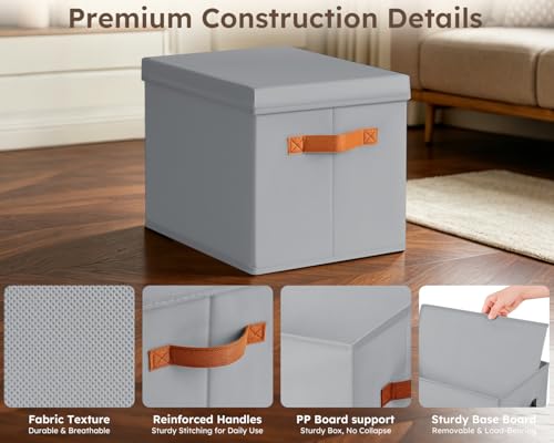 Storage Bins with Lids (4 Count)