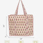 100% Cotton Quilted Tote Bag For Women