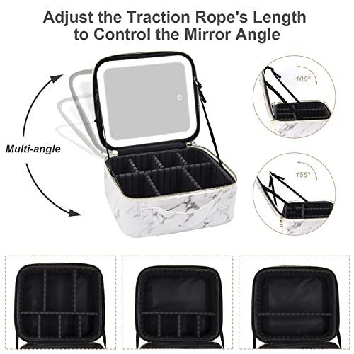 Makeup Bag with Mirror and Light