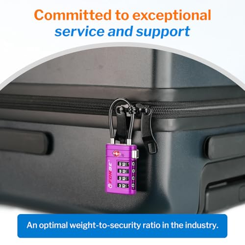 Open Alert Indicator TSA Approved Luggage Locks 4 Digit Combination TSA Travel Locks with TSA008 (2 Count)