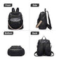 PU Leather Small Backpack Purse for Women Ladies Dark Black