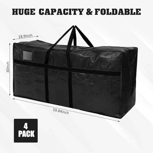 4 Pcs 149 Gallon Extra Large Moving Bags Heavy Duty Storage Bag (4 Count)