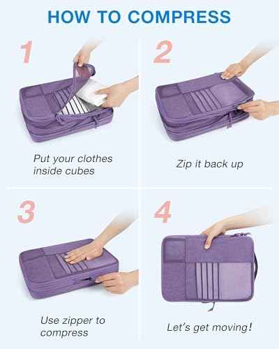 Compression Packing Cubes for Travel (6 Count)