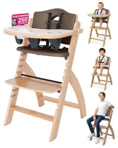 Beyond Junior Convertible Wooden High Chair with Removable Tray
