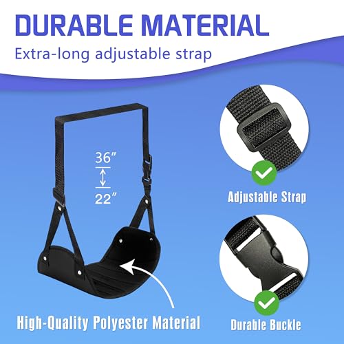 2 Pack Airplane Foot Hammock for Plane Travel (2 Count)