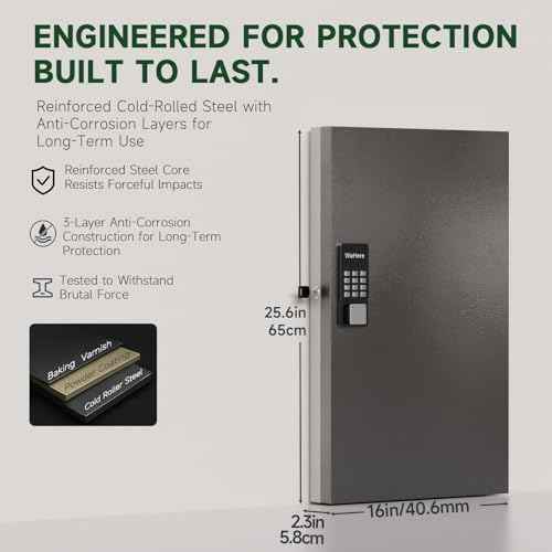96 Key Lock Box Smart Key Organier Cabinet with Keypad & App for Office