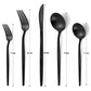 Matte Black Silverware Set (12 Count)