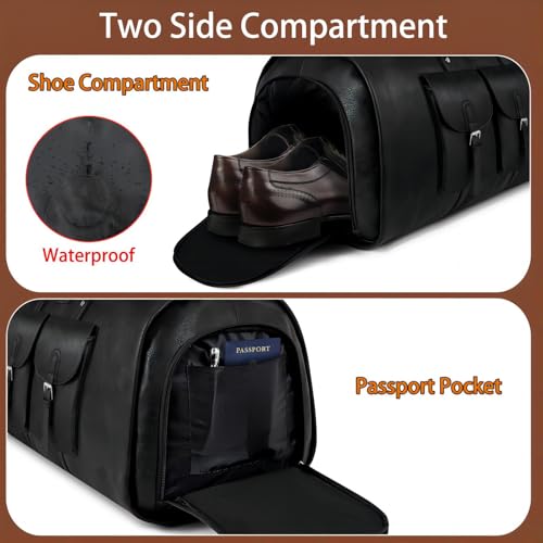 Garment Bag for Travel Convertible Carry on Travel Duffel Bag for Men Women