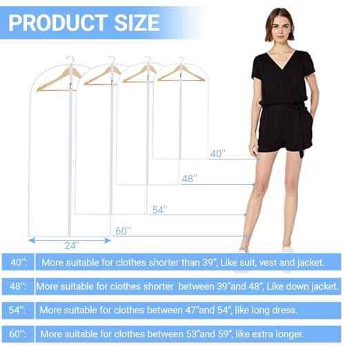Garment Bags for Hanging Clothes (6 Count)