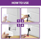 HASHI 6 Inch Kickdown Door Stopper No Drilling