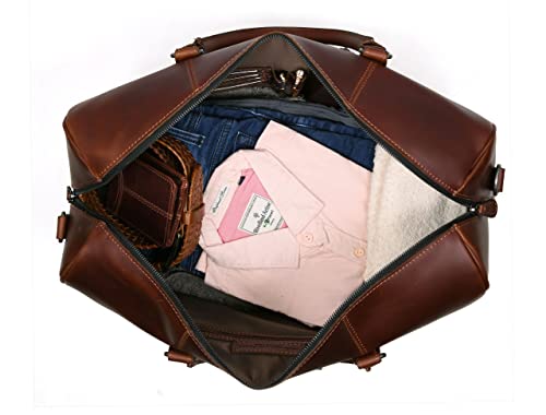 Leather Travel Duffel Bag