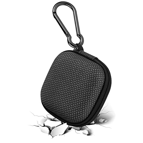 Earbud Case Hard EVA Earphone Carrying Case Cell Phone Accessories Storage Bag with Carabiner for Airpods Headset Earphone Flash Drive Charging Cable Key Wall Charger USB Adapter Cable