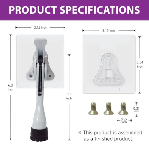Door Stopper with Adhesive Bracket Stickers