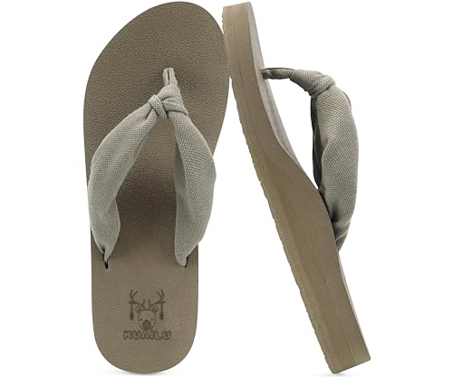 Flip Flops for Women Arch Support Summer Beach Sandals Camel Size 12