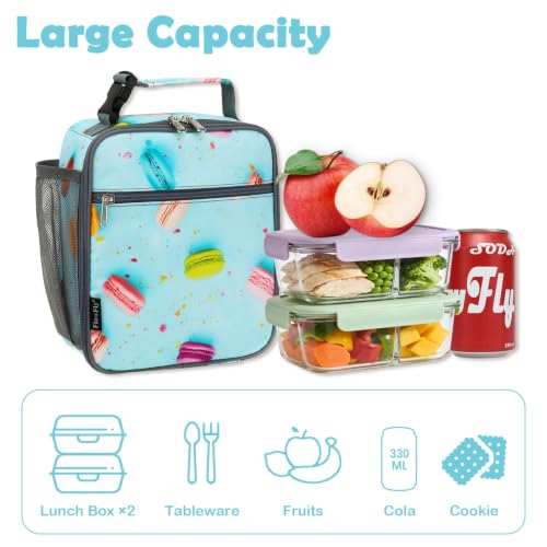 Kids Lunch box Insulated Soft Bag Mini Cooler Back to School Thermal Meal Tote Kit for Girls