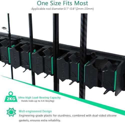 Vertical Fishing Rod Holder Wall Mount