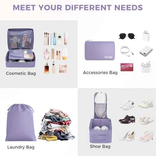 8 Set Packing Cubes Luggage Packing Organizers for Travel Accessories