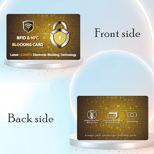 5 Pack RFID Blocking Card for Credit Debit ID Card (5 Count)