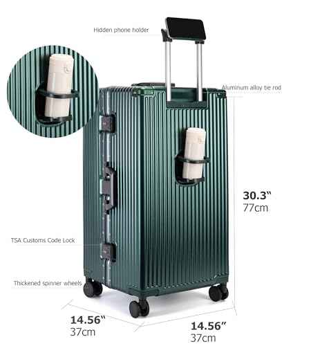 Super Large Aluminum Frame Checked Zipperless Luggage