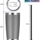 20oz Tumbler with Lid and Straw Stainless Steel Tumbler Cup Bulk Vacuum Insulated Double Wall Travel Coffee Mug Powder Coated Coffee Cup (12 Count)