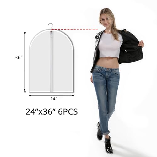6 Pack Shirt Garment Bags (12 Count)