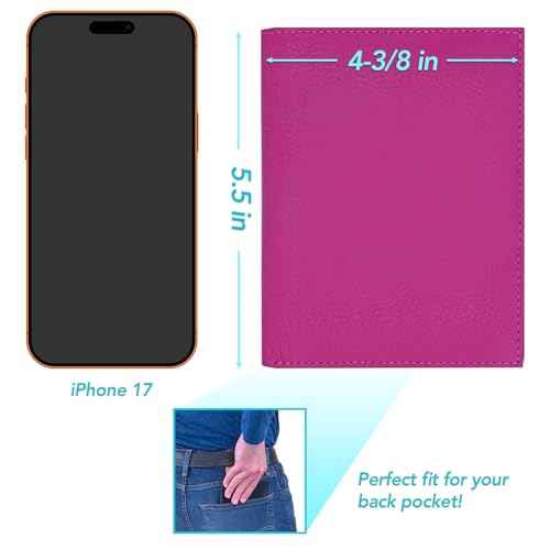 Deluxe Personalized Monogrammed Hot Pink RFID Leather Passport Wallet