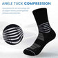 Crew Compression Socks for Women Men with Ankle Arch Support Plantar Fasciitis Relief 3 Pairs