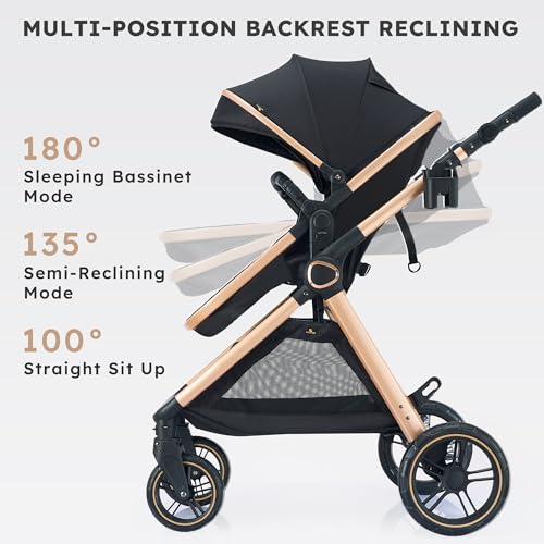 2-in-1 Convertible Baby Stroller for Newborn to Toddler