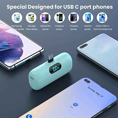 2 Pack] Mini Portable Charger 5000mAh Power Bank
