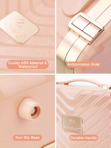 Travel Makeup Train Cases with Lighted Mirror 3 Color Setting