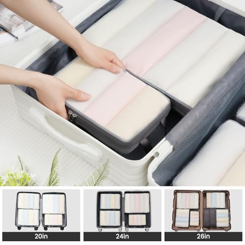 6 Set Ultralight Compression Packing Cubes Packing Organizer for Travel Accessories Luggage Suitcase Backpack