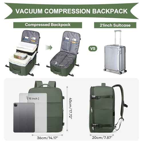 Vacuum Backpack Travel with Pump