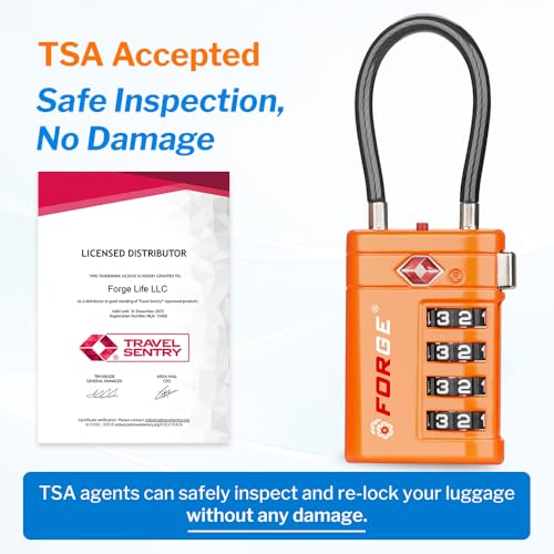 Open Alert TSA Approved Luggage Locks (4 Count)