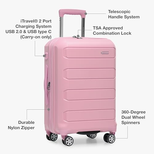 Pagosa Hardshell Expandable Luggage with Spinner Wheels