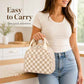 Lunch Bag for Women Cute Corduroy Lunch Tote Bags with Shoulder Strap Reusable Insulated Lunch Box Large Capacity Reusable Insulated Cooler for Work Picnic or Travel