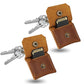 Genuine Leather SD Card Holder Keychain